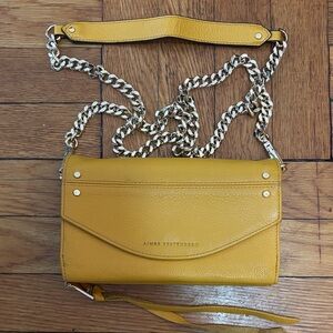 Aimee Kestenberg Mustard Crossbody Bag with Chain Strap
